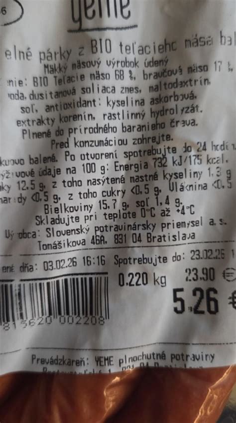 Infografika: Nutričné hodnoty teľacieho mäsa