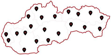 Mapa s vyznačenými regiónmi výroby šunky