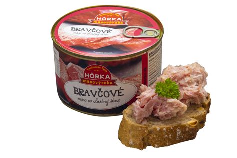 Konzerva bravčového mäsa vo vlastnej šťave