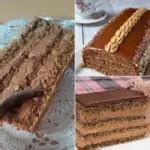 Výsledná čokoládovo-oriešková torta