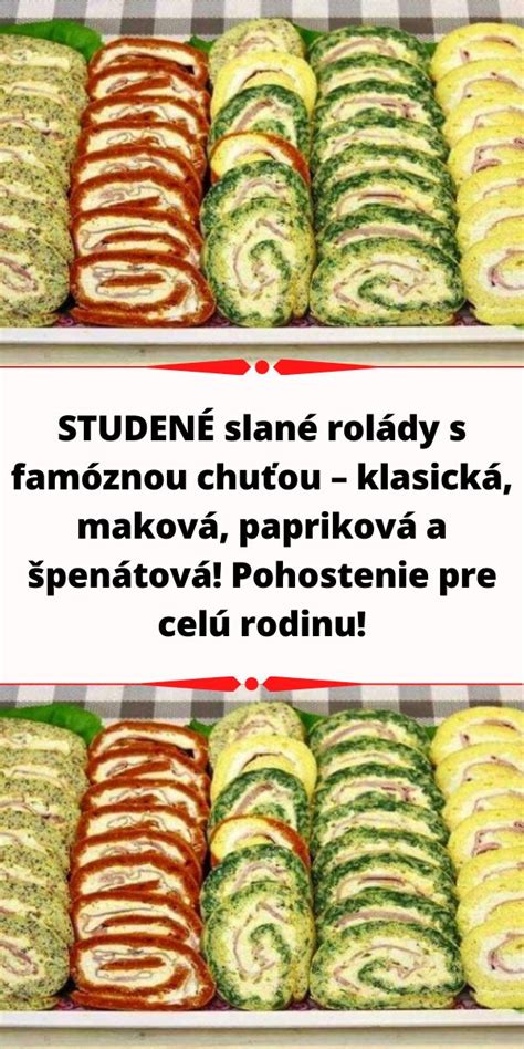 Kombinácie chutí pre rolády