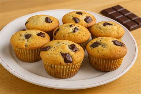 Upečené muffiny s čokoládou