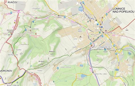 Mapa Tatranskej Lomnice s hotelom Slovan