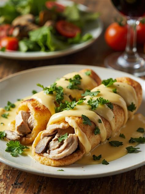 Infografika: Kľúčové ingrediencie na palacinky s kuracím mäsom a šampiňónmi