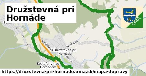 Mapa obce Družstevná pri Hornáde s vyznačenými pizzeriami