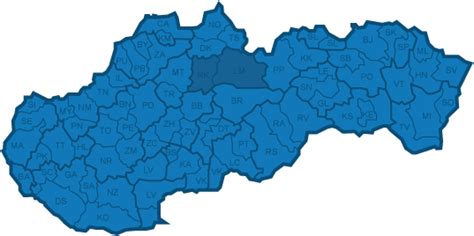 Mapa regiónu Gemer na Slovensku