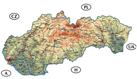 Mapa Slovenska s vyznačenými regiónmi a ich kulinárskymi špecialitami