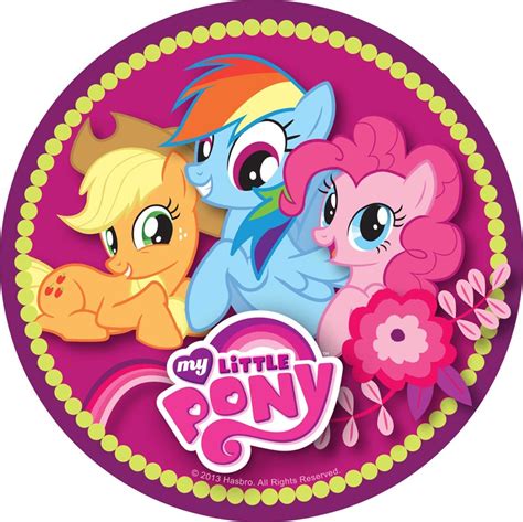 Príklad jedlého obrázku na oblátke s motívom My Little Pony