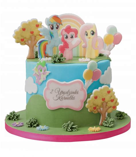 Náčrt dizajnu torty s motívmi My Little Pony
