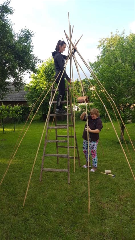 Indiánske teepee pre fazuľu