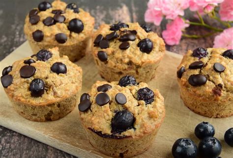 Muffiny s ovsenými vločkami a čučoriedkami