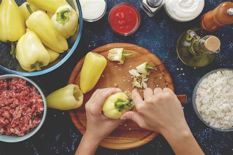 Zložky na prípravu vegetariánskej plnenej papriky