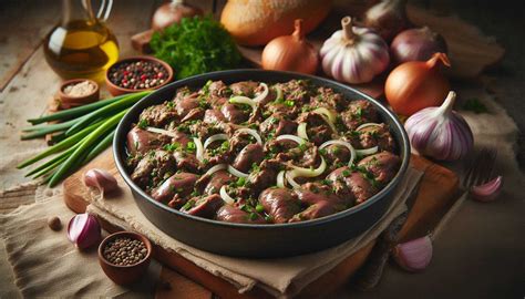 Schéma prípravy kuracej pečene: čistenie, namáčanie, restovanie