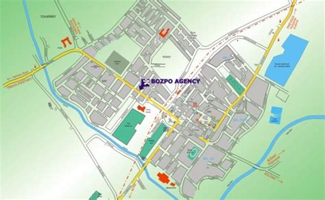 Mapa Topoľčian s umiestnením cukrárne