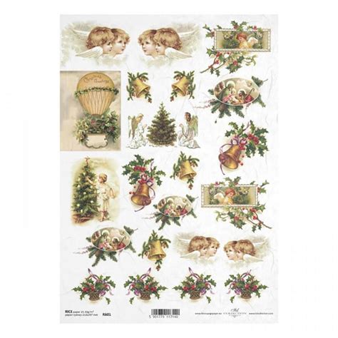 Rôzne motívy ryžového papiera na decoupage