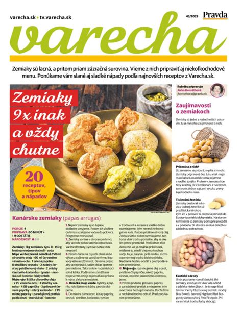 Kalendár vydaní prílohy Varecha s tematickým zameraním