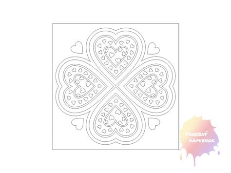 Šablóna na snehovú vločku so srdiečkami