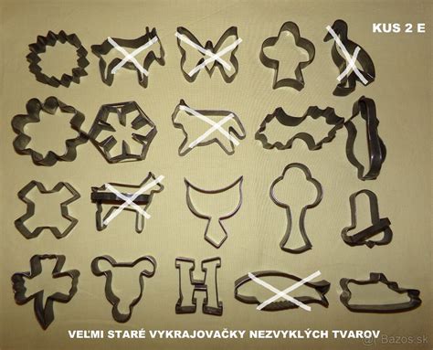 Rôzne vykrajovačky na pečenie