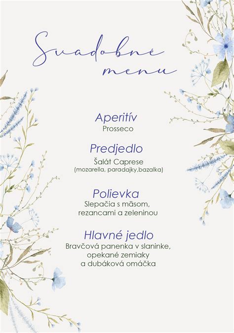 Rôzne hlavné chody pre svadobné menu