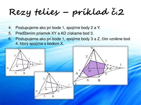 Geometrické princípy pre rezy telies