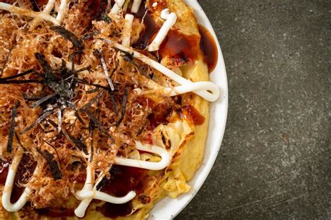 Okonomiyaki pripravené na teppane
