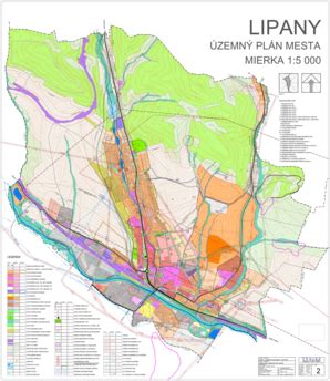 Mapa mesta Lipany s okolitými prírodnými krásami