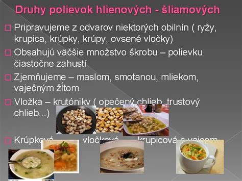 Druhy pôstnych polievok a prívarkov