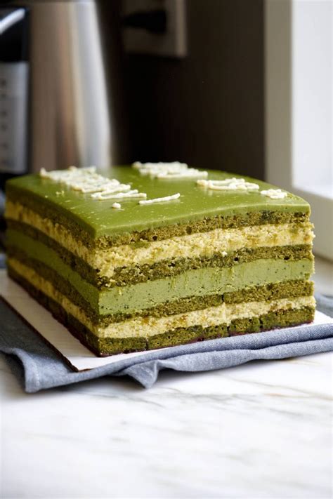 Zloženie torty Opera Matcha