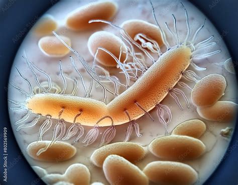 Znak Salmonella infantis pod mikroskopom