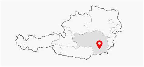 Mapa: Región Štajersko a Burgenland v Rakúsku
