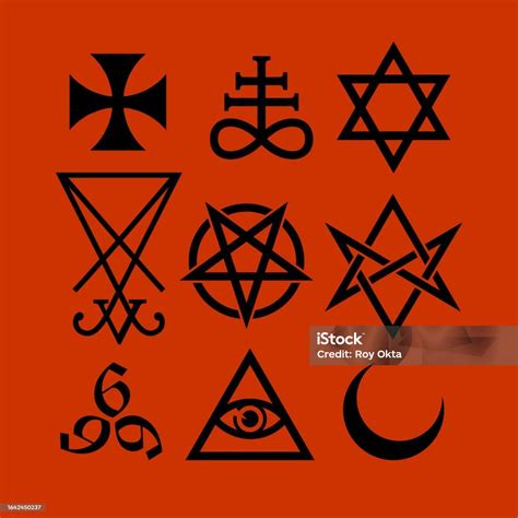 Satanistické symboly vrátane obráteného kríža