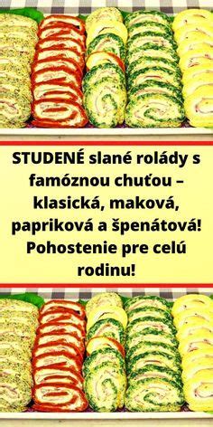 Tabuľka s prehľadom slaných rolád
