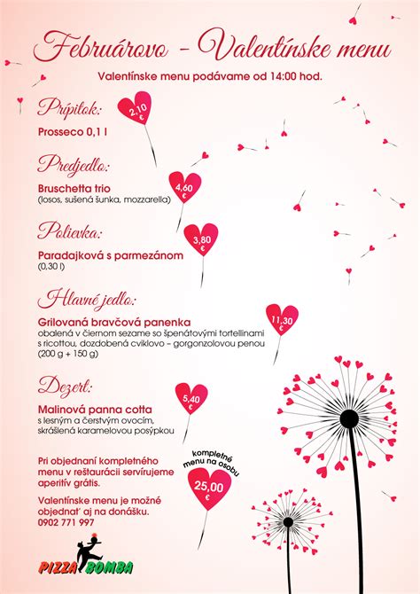 Valentínske menu