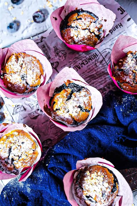Zdravé ovsené muffiny s čučoriedkami