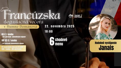 Francúzska šesťchodová večera s vínom