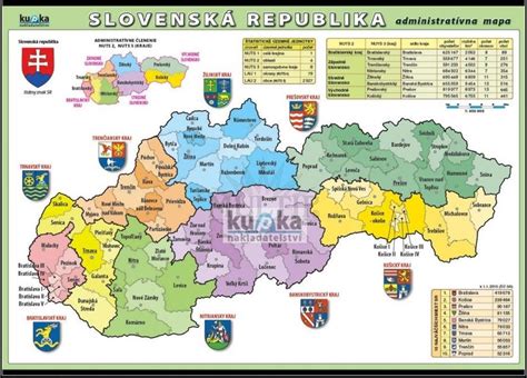Mapa Slovenska s vyznačenými prevádzkami Kočkovskej pekárne