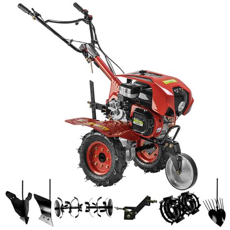 Malotraktor s pripojeným sadzačom