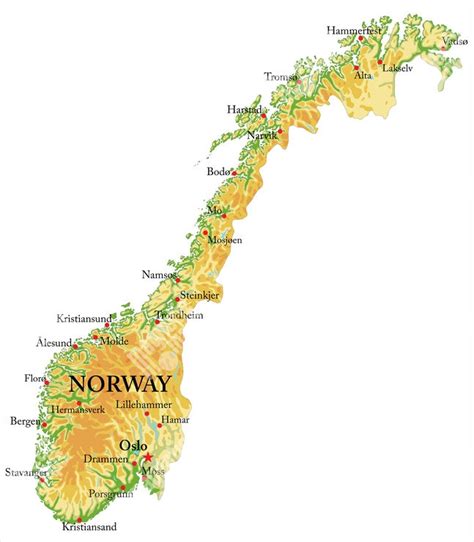 Mapa Nórska s vyznačenými akvakultúrami lososa