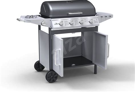 Detailný pohľad na plynový gril Cattara MASTER Cheef v záhradnom prostredí