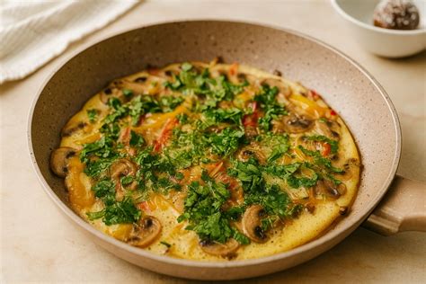 Rýchla tekvicová frittata so šampiňónmi