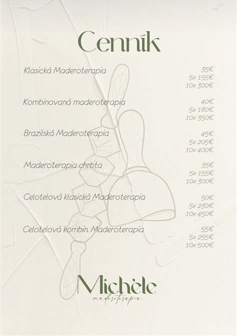Cenník obedového menu