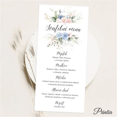 Svadobné menu s rôznymi druhmi mäsa