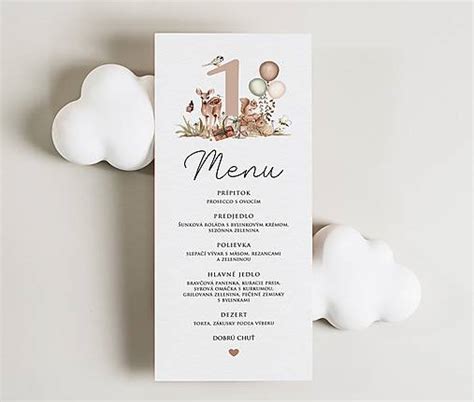 Príklad raňajkového menu