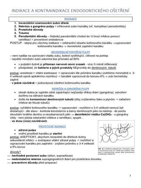Nákres postupu endodontického ošetrenia