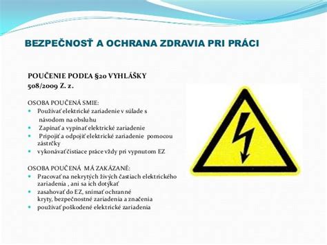 Bezpečnostné upozornenia pri práci s elektrickými spotrebičmi