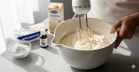 Príprava mascarpone krému s vajíčkami a cukrom