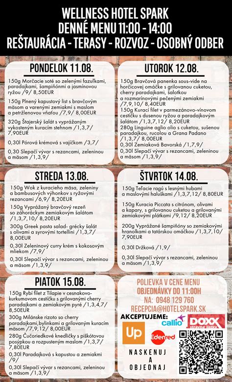 Rôznorodosť denného menu