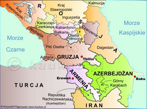 Mapa rozšírenia kefíru z Kaukazu