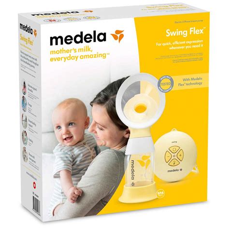 Obrázok elektrickej odsávačky Medela Swing Flex s popisom funkcií