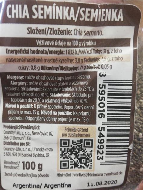 Zloženie a nutričné hodnoty chia semienok